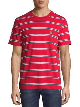 C/M by Como Man Men's Striped Embroidered Tee