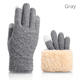 thumbnail image 4 of Guantes de pantalla táctil de doble capa para otoño e invierno, guantes de punto de lana cálidos con jacquard engrosados con forro polar para hombre, 4 of 5
