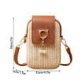 thumbnail image 2 of Woven Crossbody Phone Bag for Women with Adjustable Strap, Cute Cat Design, Mini Purse, Summer Travel, Casual & Beach Ready, 2 of 5