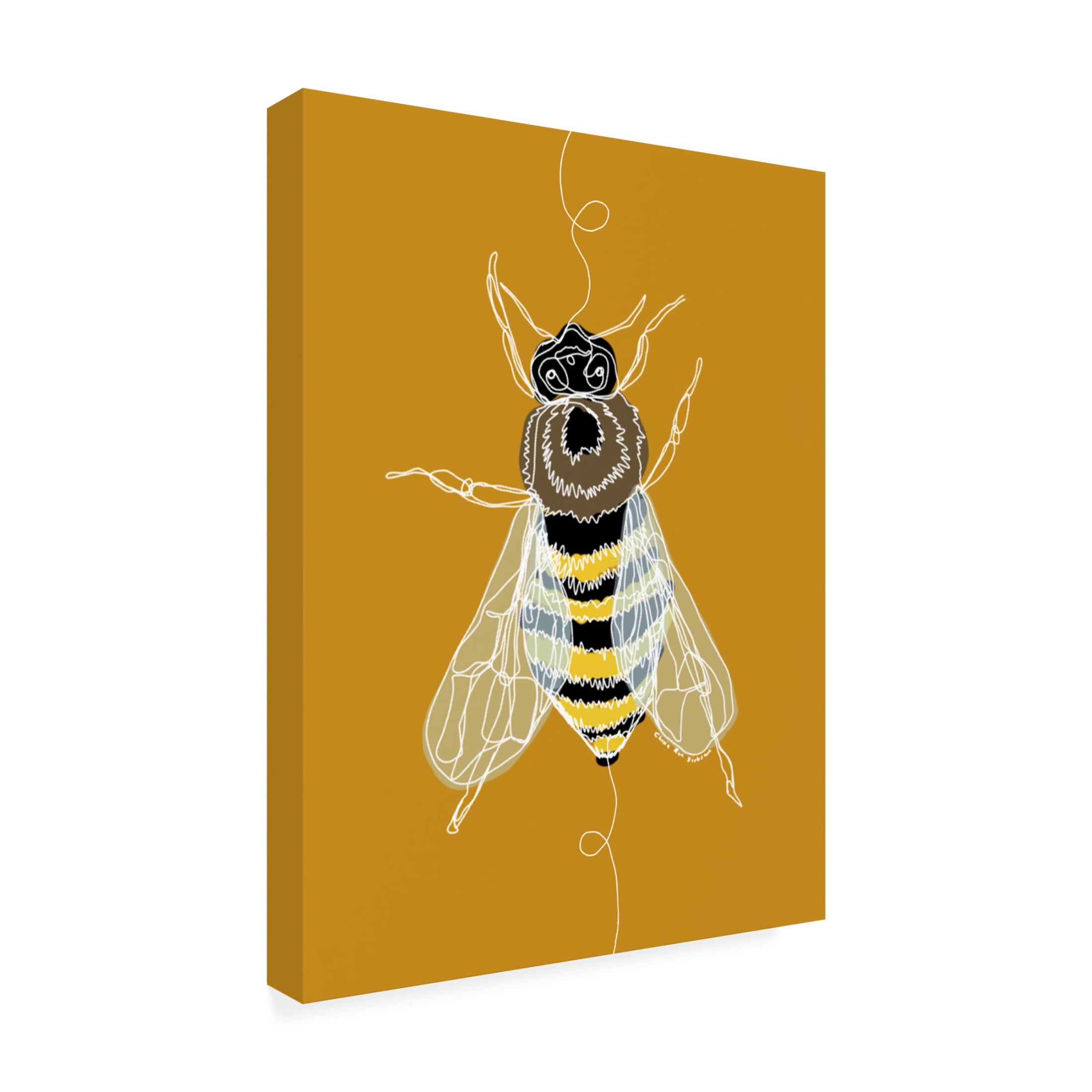 Canvas Wall Art - Cherie Roe Dirksen 'Honey Bee' Wall Art for Living Room, Bedroom, or Office Décor by Trademark Fine Art - 24 x 32 Inches