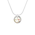 thumbnail image 2 of Delight Jewelry Goldtone Open Heart with Nurse Hat Joy Ring Charm Necklace, 18", 2 of 4
