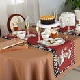 thumbnail image 6 of Table Runner 120 Inches Long for Kitchen Dining, Cheg Red Dresser Scarf Farmhouse, Dining Table Decorations for Wedding/Parties, Black White Check Buffalo Plaid Grid Lattice 13 x 120 In, 6 of 9