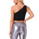 thumbnail image 3 of INSPIRAR CHIC Blusas sin mangas para mujer, sexy, de un solo hombro, top ajustado, color negro, 3 of 5