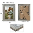 thumbnail image 4 of Joveco 4" x 6" Handcrafted Solid Wooden Photo Frame Set of 2,  Farmhouse Picture Frame Wall Decor for Wall Mounted and Tabletop, Gray and Brown, 4 of 8