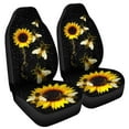 thumbnail image 2 of Chririnla Bling Sunflower Bees Print Front Only Car Seat Cover for Women Men, Washable Soft Thin Vehicle Seat Protector for Auto Sedan SUV Truck Accessories Set of 2, 2 of 7