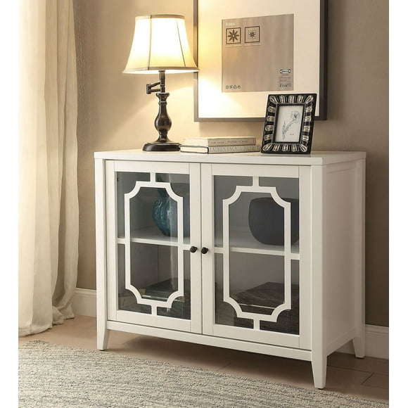 ACME Ceara Console Table in White