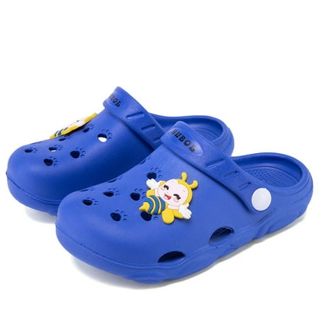 

Girls Clogs With Cartoon Bee Charm Garden Shoes Summer Comfortable Lightweight Hollow Out Sandals For Toddler Children Kids