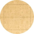 thumbnail image 1 of Ahgly Company Indoor Round Oriental Brown Traditional Area Rugs, 3' Round, 1 of 4