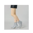thumbnail image 3 of BLISSFUL STEP Women's Ankle Boots Clear Block Heel Sparkly Glitter Pointed Toe Boots Silver 7, 3 of 8