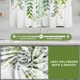 thumbnail image 2 of Kitchen Curtains 2 Panels Leaves Floral Short Window Curtains Treatment Over Sink Tier Drapes Small Cafe Curtains Flower Leaf Tier Curtains for Bathroom 36x28inch, 2 of 5
