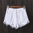 thumbnail image 2 of JJHGVB Denim Jean Shorts Summer Half Jeans Pants Athletic Denim Shorts Denim Shorts Simple All-Match Jeans Denim Shorts with Pocket Jean Shorts Shorts with Pocket Straight Leg Jean White 5XL, 2 of 4