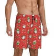 thumbnail image 2 of Kdxio merry Christmas gnome Print Mens Sleep Shorts Bottoms Soft Comfy Pajama Wear Pants with Drawstring Pockets, 2 of 5