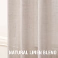 thumbnail image 5 of Semi Sheer Linen Curtains 70 inch Length for Living Room Back Tab Rod Pocket Modern Farmhouse Coastal Decor Cotton Textured Gauze Curtains Boho Sheer Curtains for Dining Room Office, 5 of 9