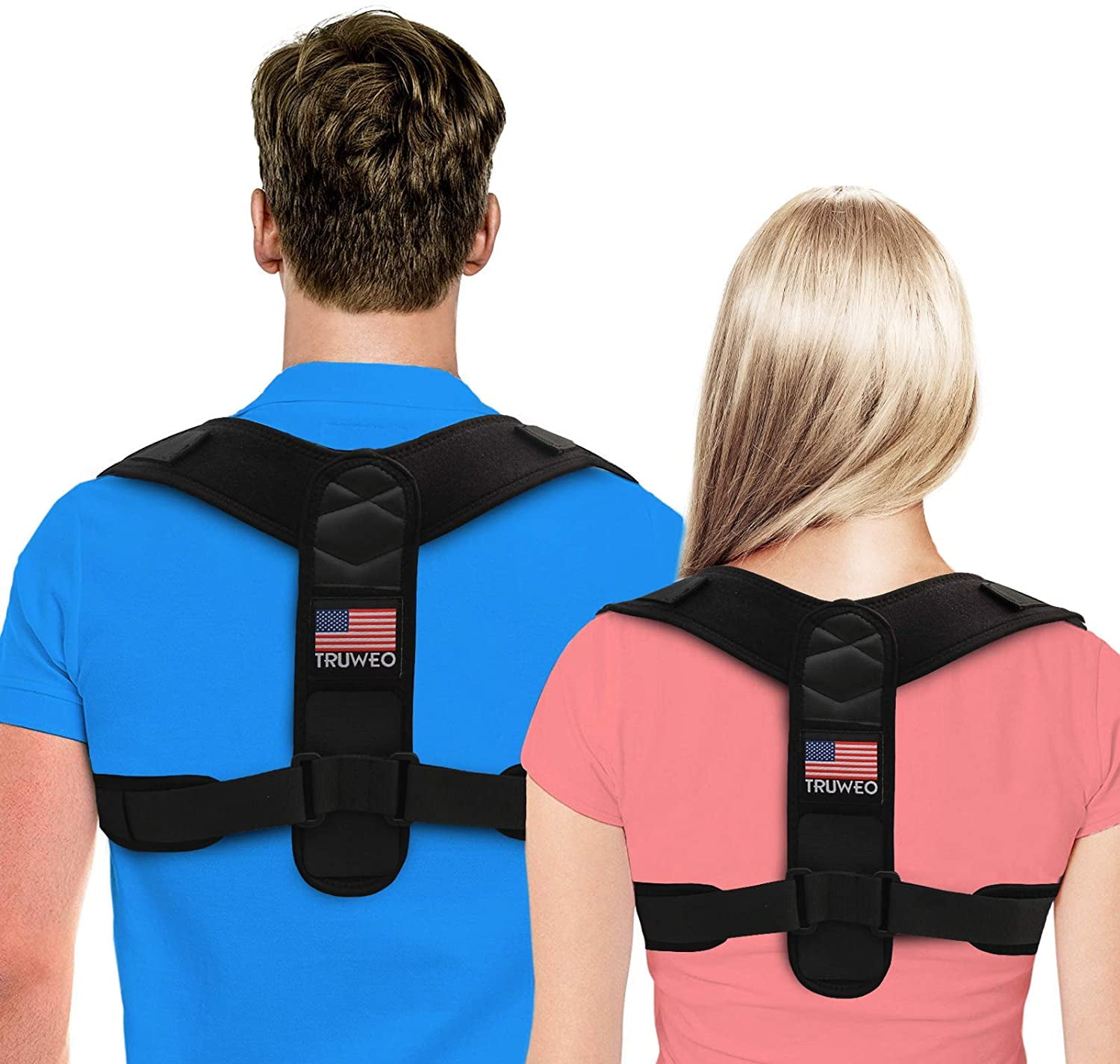 JimBest1880 Fashionable Posture Corrector for Men and Women Comfortable Upper Back Brace Clavicle Support Device BK76 