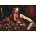 thumbnail image 3 of Joost Van de Hamme 24x19 Black Modern Framed Museum Art Print Titled - Saint Jerome, 3 of 5