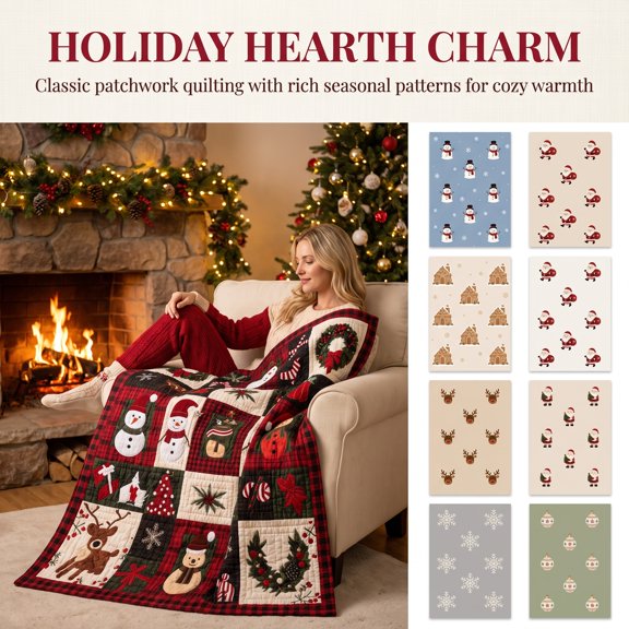 Christmas Throw Blanket Extra Large Snowman Reindeer Plaid Flannel Soft & Breathable for Sofa Bed Living Room Christmas Decorations Home Decor Gifts by MPOISVA