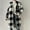 Black, variant on Women's Plaid Plush Coat Loose Open Front Long Coats Winter Jacket Patchwork Outwear Black 2XL