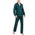 thumbnail image 5 of Odeerbi Matching Family Christmas Pajamas Sets Plaid Sleepwear Mens 2025 Fashion Lattice Xmas Tree Print Top Pants Suit Parent-Child Family Wear Loungewear Sleepwear Jammies for Dad, 5 of 9