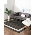 thumbnail image 4 of Unique Loom Tapis Carré de Transition Contemporain Del Mar, 8', Noir/ivoire, 4 of 10