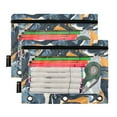 thumbnail image 2 of Brown Blue Marble 2 Pack Pencil Pouch for 3 Ring Binder Smooth Zipper Folders with Pockets Clear Window Pencil Case, 2 of 6