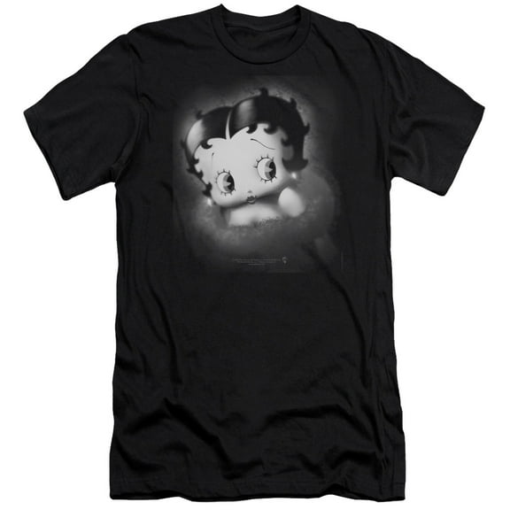 Betty Boop Vintage Star Premium Canvas T-Shirt Adult Slim Fit 30/1 Black