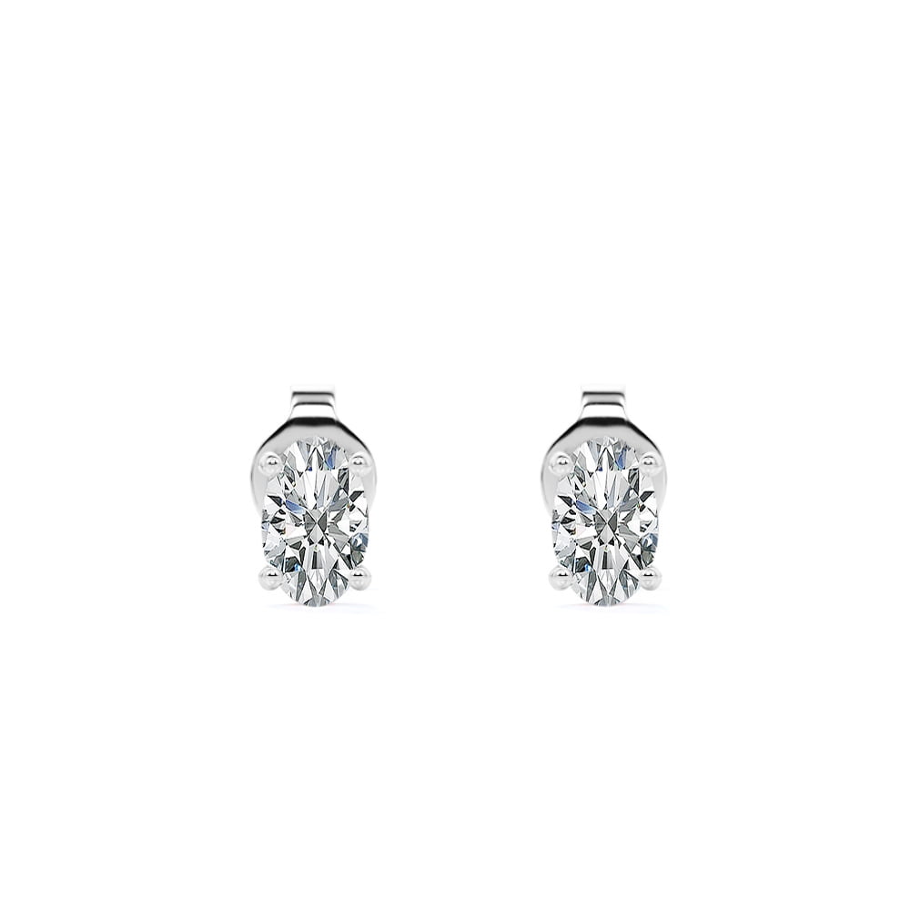 Details about   4Ct Oval Cut White Moissanite Solitaire Stud Earrings 925 Sterling Silver 