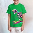 thumbnail image 2 of NOLDARES Boys Basic Tees 5-16 Years Cotton Short Sleeve Crewneck T Shirts Teen Boys Summer Clothes(Green,11-12 Years), 2 of 4