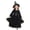 Black A, variant on Enjoytime Girls Halloween Costumes Witch Dress Lace Up Witch Dresses with Cape Hat Belt Vintage Party Witch Outfit