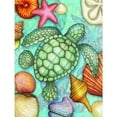 thumbnail image 1 of Pintura de diamante (DE8074) 5D tortuga marina mosaico redondo cuadros DIY hogar pared decoración 20X30cm FLhrweasw Nuevo, 1 of 1