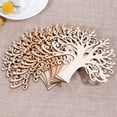 thumbnail image 2 of Miangastore 10Pcs Tree Shape Craft Blanks Wood Color for Scrapbooking and Table Decor, 2 of 8