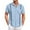 Sky Blue, variant on Summer Men's Casual Button-Down Shirt With Short Sleeve