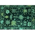thumbnail image 1 of Ahgly Company Indoor Rectangle Abstract Turquoise Blue Modern Area Rugs, 8' x 12', 1 of 4