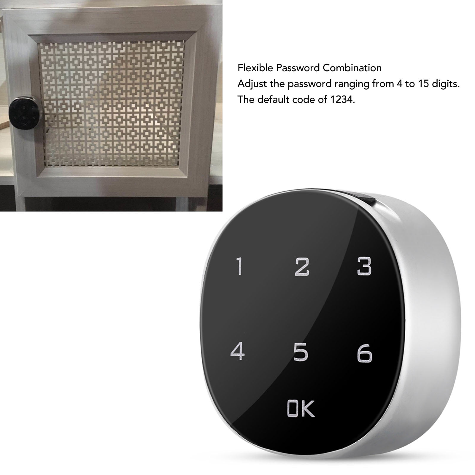 BIMZUC Electronic Cabinet Lock Zinc Alloy Enhanced Safety Flexible Setting Digital Password Keyless Lock for Wardrobe Drawer 0.79 inches / 20 mm