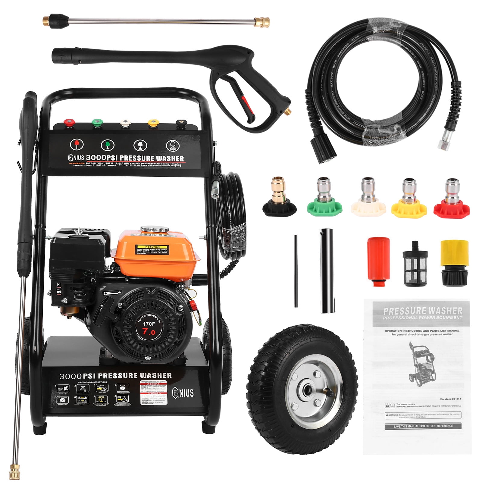 Home & Kitchen Wall Furniture OT QOMOTOP Gas Pressure Washer Patio 3400
