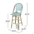 Cotterell Outdoor French Wicker and Aluminum 29.5 Inch Barstools, Set