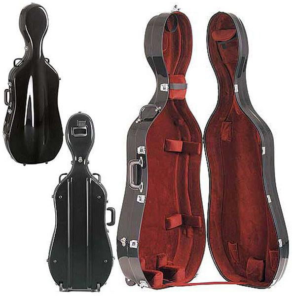 Red DLuca Orchestral Series Fiberglass Cello Case 