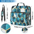 thumbnail image 2 of FORMRS Zipper Binder with Shoulder Strap 2-inch Ring 500 Sheet Capacity File Bag, Light Blue Geometric Pattern, 2 of 5