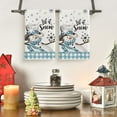 thumbnail image 2 of Blue Snowman Winter Kitchen Towels Dish Towels, 18x26 Inch Daily Buffalo Plaid Christmas Decoration Hand Towels Set of 2, 2 of 6