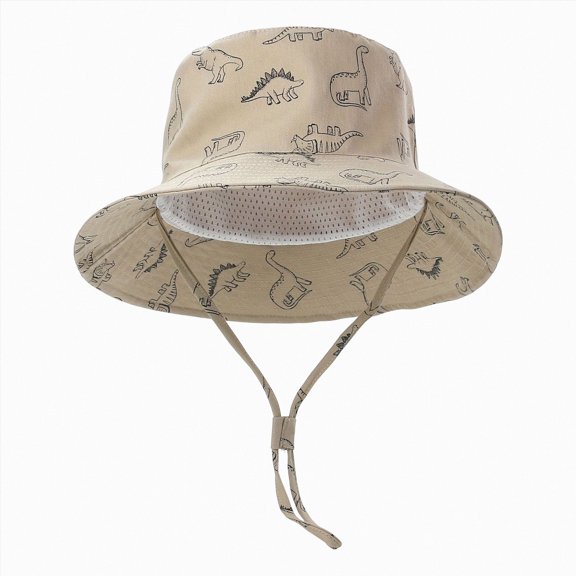 NIEWTR Baby Sun Hat Toddler Beach Swim Hats UPF 50 Summer Bucket Hat Kids Infant Wide Brim Adjustable Sun Hat for Baby Boy Girls(A-Khaki,3-5 Years)