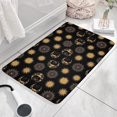 thumbnail image 3 of Black Gold Sun Moon Pattern Flannel Non Slip Door Rugs,Washable Door Mats Indoor,Decorative Door Mats,Dirt-Resistant and Absorbent Doormat for Entrance,Bedroom,Kitchen,Bathroom,31.5x17in(80x43cm), 3 of 4