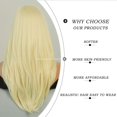 thumbnail image 4 of WIGS Long 613 Blonde Wig with Bangs Straight Wigs for Women,Heat Resistant Layered Synthetic Wigs for Daily Use, 4 of 6