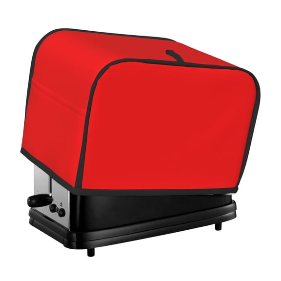 Rateoe Red Pattern Toaster Covers 2 Slice Wide Slot,Bread Machine Cover,Bread Dust Cover & Fingerprint Protection,Appliance Covers