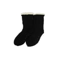 thumbnail image 2 of Women's Winter Super Soft Thick Warm Sherpa Cozy Fuzzy Fleece-lined Anti slip Grippers Slipper Socks (Black), 2 of 2
