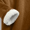 thumbnail image 5 of jsaierl Women's Sherpa Lined Sweatshirts Fuzzy Crewneck Loungewear Pullover Long Sleeve Basic Tunic Top Winter Warm Underwear Top, 5 of 7