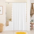thumbnail image 3 of Seasonwood White Shower Curtain Cute Scalloped Shower Curtain,72x72 Inches, 3 of 6