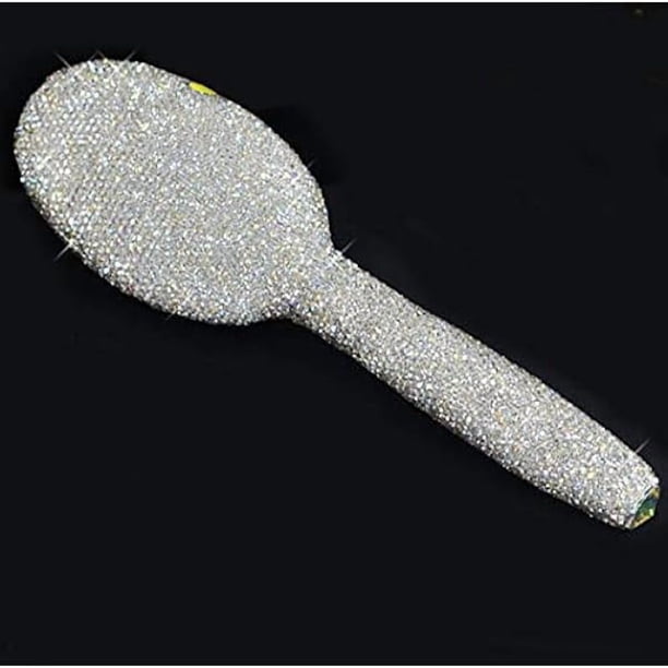 wonima11 Bling Smooth and Detangle Hair Brush for Women, Girl, Wet/Dry Hair Massaging (Silver01)