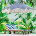 thumbnail image 2 of Striped Patio Umbrellas 6 Ft Boho Outdoor Umbrella With Fringe Tilt Beach Umbrellas For Sand 8 Ribs UPF 50+ Outdoor Table Umbrella For Backyard/Pool/Garden/Lawn With Carry Bag, 2 of 6