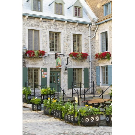 Canada, Quebec, Quebec City, lower old town restaurant. Print Wall Art By Jamie & Judy