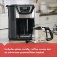 Black & Decker 12 Cup Coffee Maker with Integrated Bean Grinder, Stainless Steel