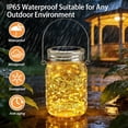 thumbnail image 6 of 6  Solar Mason Jar Lights for Outside, 30  Solar Mason Jar  Fairy Lights with 6 Hangers(No Jars) Outdoor  for DIY Patio Garden Yard Lawn Party Wedding Decoration Warm White, 6 of 7